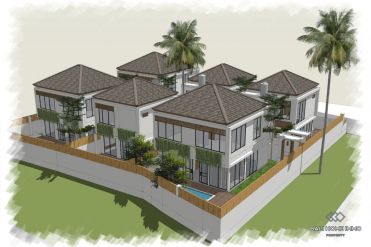 Image 1 from Complexe de villas avec vue sur les rizières à vendre Propriété à bail à Canggu